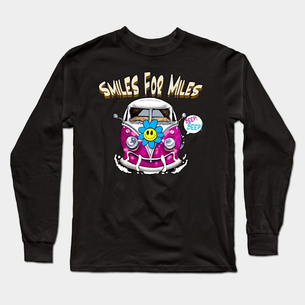 Smiles4Miles Long Sleeve T-Shirt by Perryology101